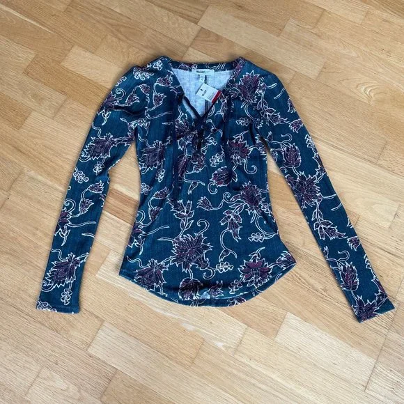 🆕 WilliamRast Phoebe Reflecting Pond Lace Up Shirt - Picture 3 of 10